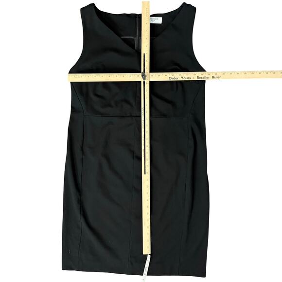 MM Lafleur Black Ponte V-Neck Sheath Sleeveless Pencil Dress Plus Size +2 / 18 - Picture 9 of 10